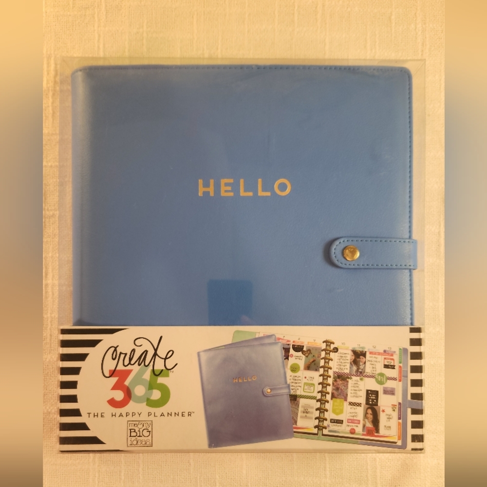 The Happy Planner Light Blue Organizer with Gold Accents